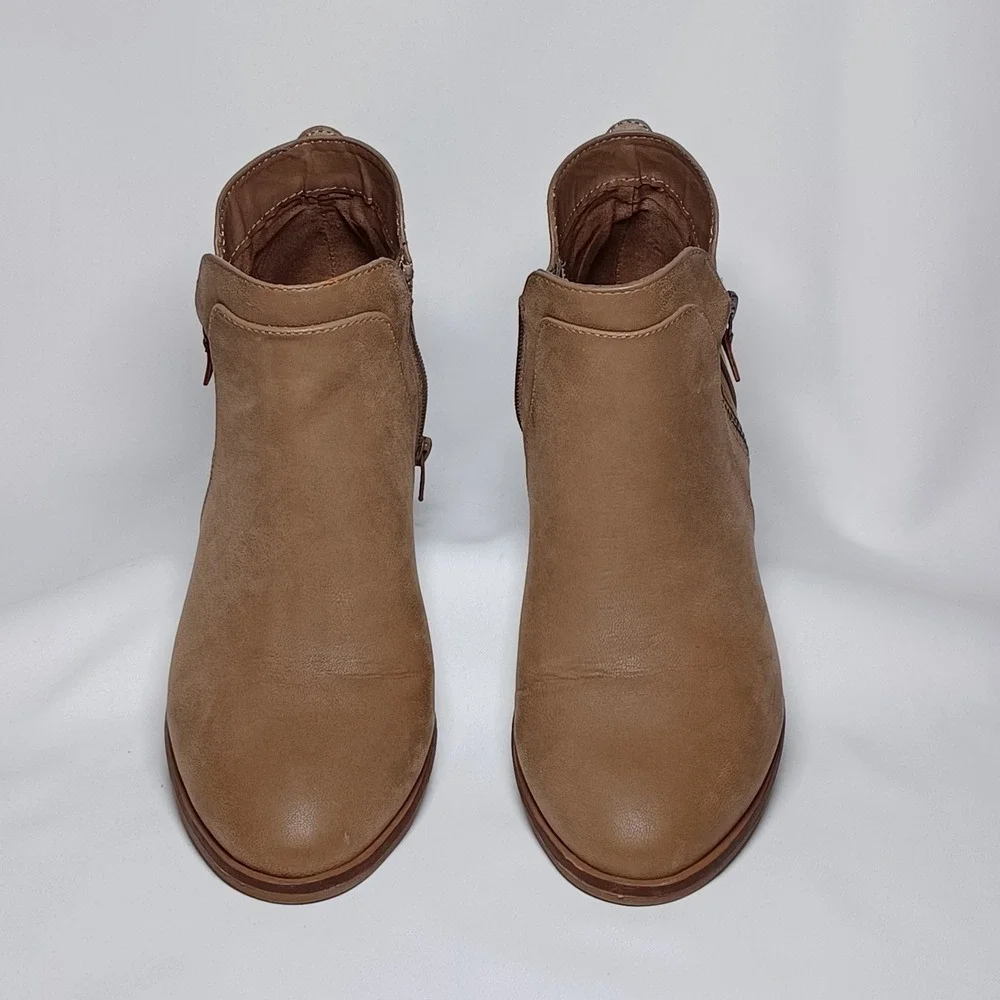 MIA Women's Kendis Double Zip Faux Leather Ankle Boots Size 8.5W